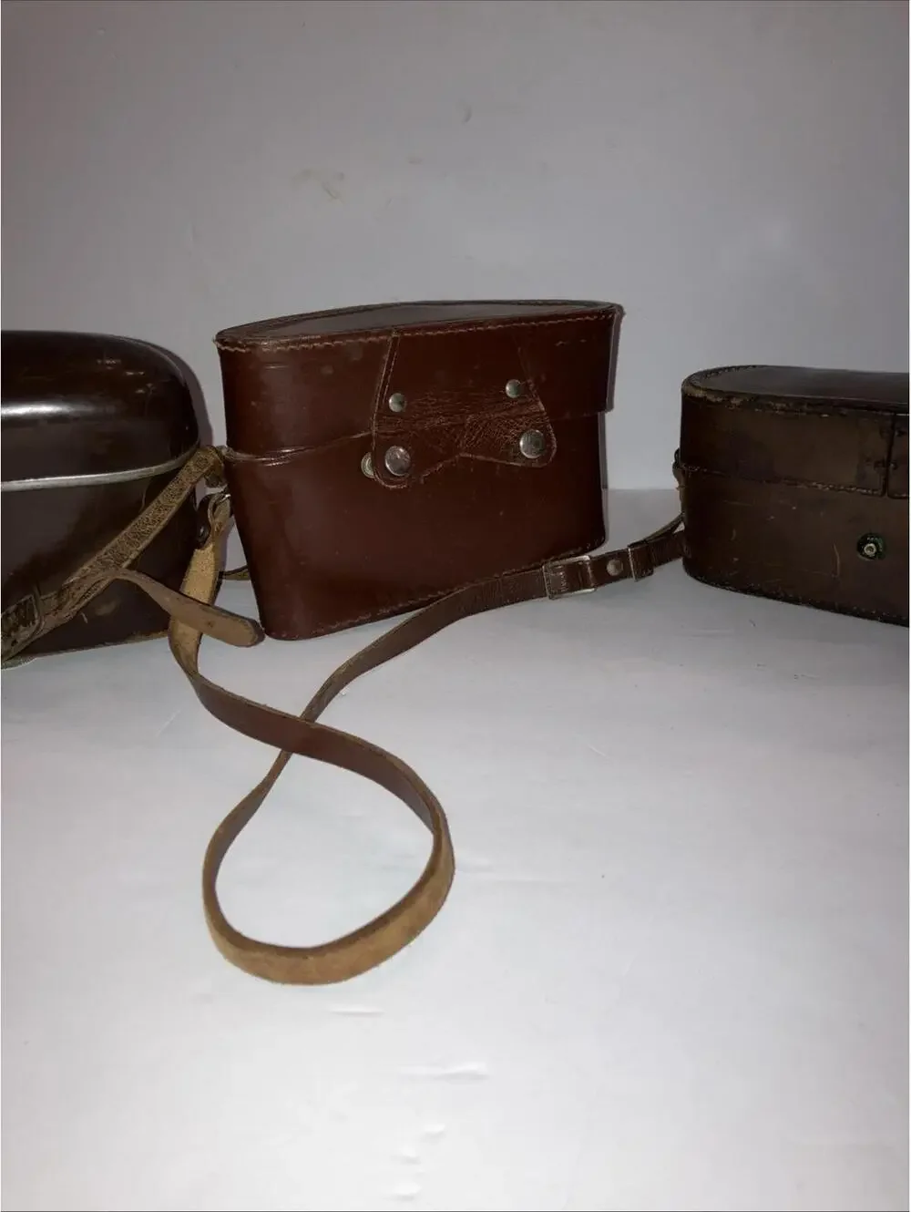 Lot Of 4 Vintage Brown Leather Camera Cases “LOOK”